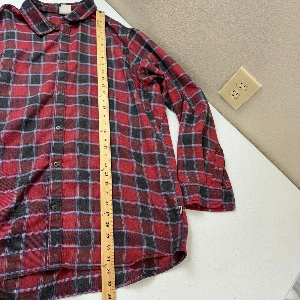 The‎ North Face Men's Plaid Button Up Shirt Long Sleeve Red/Black Size XXL